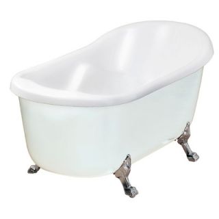 Aston Global 67 Acrylic Slipper Claw Foot Tub in White with Tub Mount