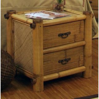 Hawaii Bamboo 2 Drawer Nightstand