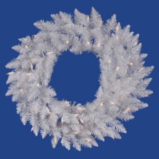 Vickerman Crystal White Spruce 72 Wreath with Clear Lights