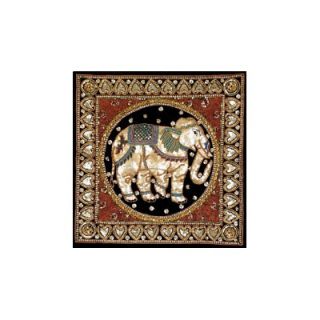 Oriental Furniture Burmese Elephant Tapestry Wall Art