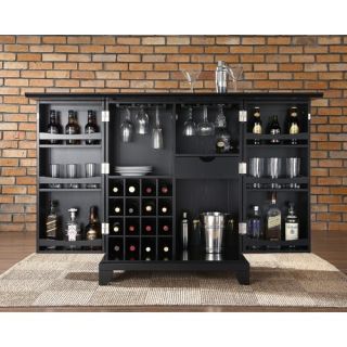 Newport Expandable Bar Cabinet in Black