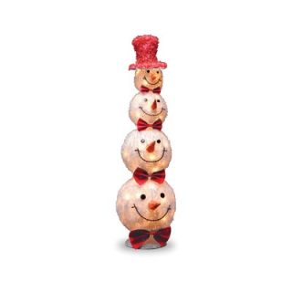 National Tree Co. Pre Lit Tower of Snowman Heads   MZSH 40BL