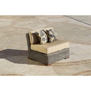 RST Outdoor Resort Modular Deep Seating Armless Chair in Espresso