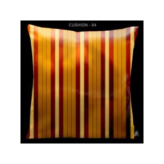 Lama Kasso Striped Pillow in Regency Red, Orange and Gold