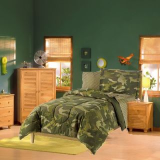 Boys Army Green Desert Camo 5 Piece Twin Comforter Set   geotw