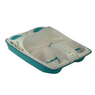 Sun Dolphin Three Person Pedal Boat in Cream / Teal with Stainless
