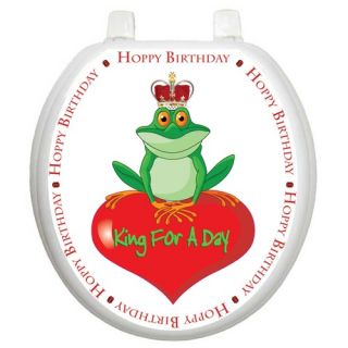 Whimiscal Toilet Seat Applique with King for A Day Design