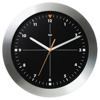 Bai Design Brushed Aluminum Wall Clock Formula One in Black