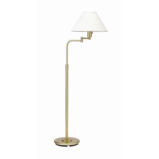 House of Troy Home Office Swing Arm Floor Lamp in Satin Brass