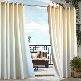  Outdoor Solid Grommet Top Curtain Panel in Natural   70315 109 103
