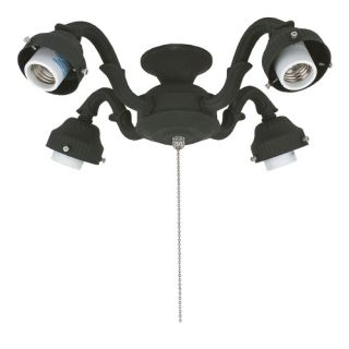 Four Light Traditional Ceiling Fan Light Fitter For Damp Locations