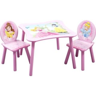 Disney Princess Kids 3 Piece Table and Chair Set