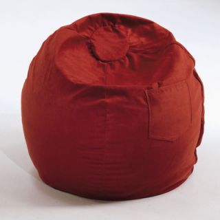 Fun Furnishings Large Beanbag in Red Micro Suede
