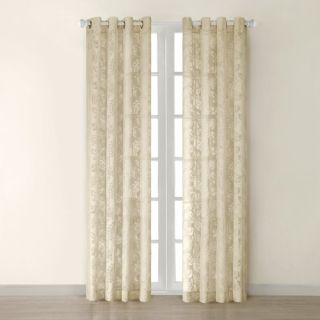  Sheer Stripe Grommet Top Curtain Panel in Blue   70503 109 601