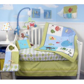 Soho Designs Gold Fish Aquarium Baby 14 Piece Crib Nursery Bedding Set