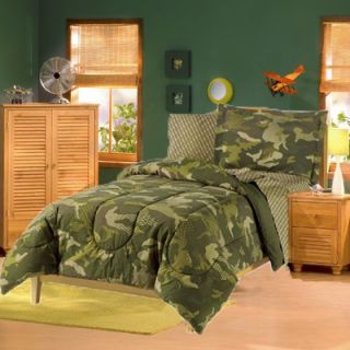 Comfort and More Boys Army Green Desert Camo 7 Piece Full Comforter