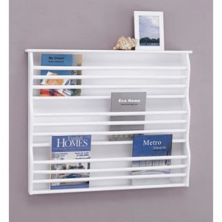 OIA Wall Mounting Book and Magazine Organizer in White