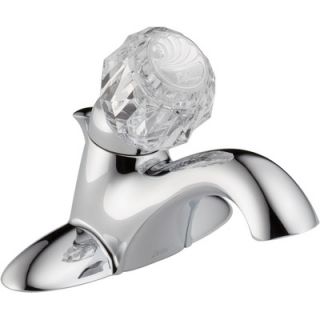 Delta Classic Centerset Bathroom Sink Faucet with Single Knob Handle