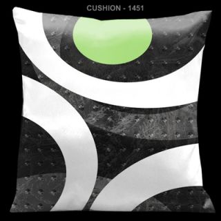 Lama Kasso Ham and Eggs Gray and Green 18 Square Satin Pillow