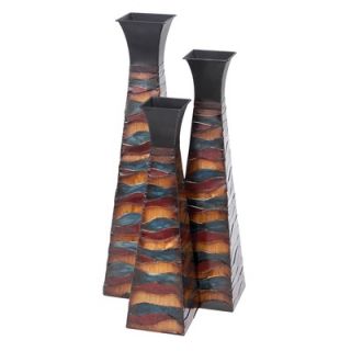 Aspire Tall Square Tapered Floor Vase (Set of 3)