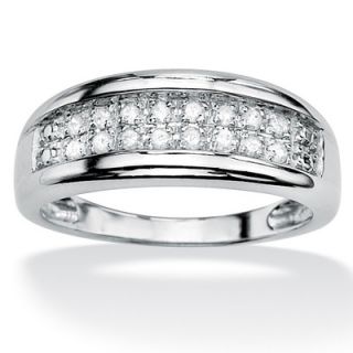 Palm Beach Jewelry Round Diamond Double Row Ring