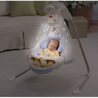 Fisher Price Papasan Baby Cradle Swing in Starlight White