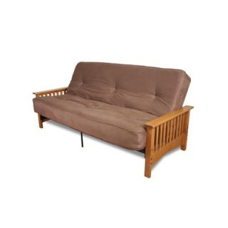 Dorel Home Products Metal Futon with Mission Wood Arms