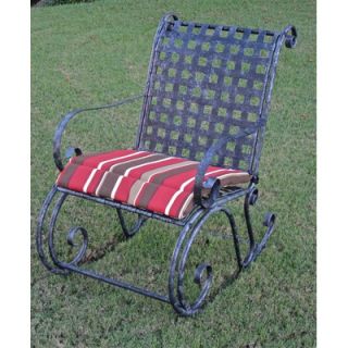 International Caravan Mandalay Iron Patio Porch Rocking Chair   3453