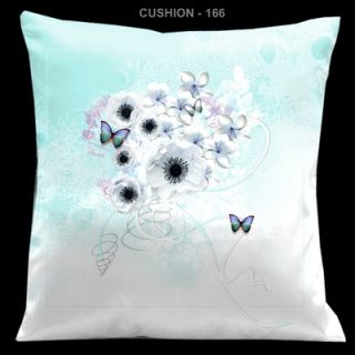 Lama Kasso Valentines Pillow with Tropical Butterflies