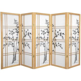 Oriental Furniture 48 Low Double Cross Bamboo Tree Shoji Room Divider