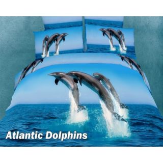 Dolce Mela Dolce Mela Atlantic Dolphins Duvet Cover Set