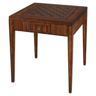 Uttermost Eli Game Table in Hand Painted Rich Honey Toned Zebra