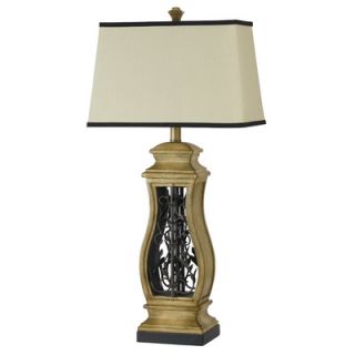 Cal Lighting Biloxi Table Lamp in Ivory Bronze