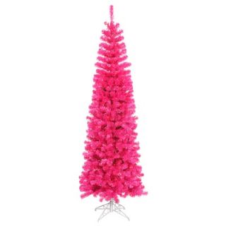 Vickerman 5.5 Artificial Pencil Christmas Tree in Pink