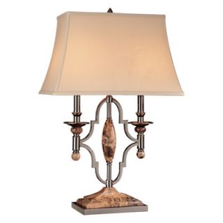 Minka Ambience Two Light Accent Table Lamp in Flemish Pewter   12216