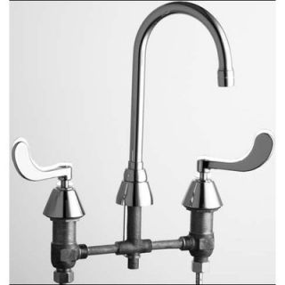 Chicago Faucets Deck Mounted 8 Centerset Faucet with Optional Spout