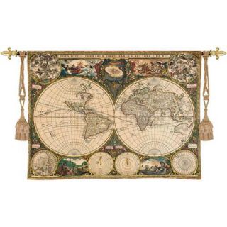 Fine Art Tapestries Old World Map Wall Hanging