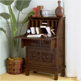 Cynthia 26 W Hand Carved Drop Front Secretary
