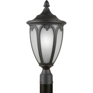 Forte Lighting One Light Outdoor Post Lantern in Black   17051 01 04