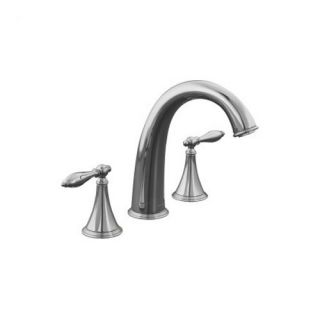 Double Handle Deck Mount Tub Only Faucet with Lever Handle
