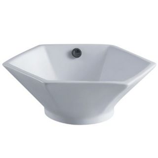 Elements of Design Metropolitan Bathroom Sink in White