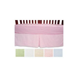 American Baby Company Heavenly Soft Minky Dot Crib Skirt