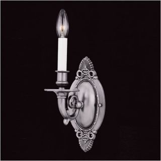 Traditional Wall Sconce Candle Wall Sconce in Antique Pewter
