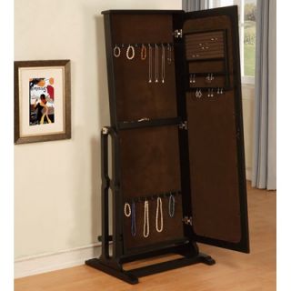 Powell Cheval Jewelry Armoire in Antique Black