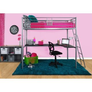 Elite Products Modern Loft Twin Loft Bed with Desk   38 6719 067
