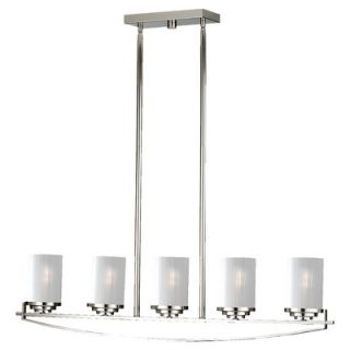 Feiss Finley Five Light Kitchen Island Light in Polished Nickel