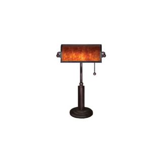 Franklin Mica Bankers Table Lamp in Bronze