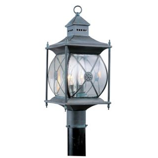 Providence Outdoor Post Lantern in Charcoal
