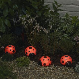 Smart Solar Accents Solar Ladybugs (Set of 4)