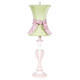 Jubilee Collection Curvy Candle Table Lamp in Pink and White